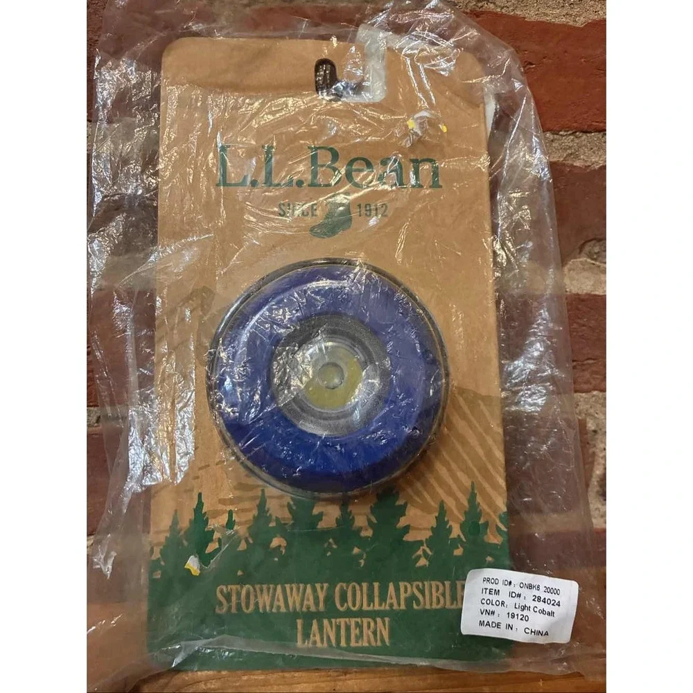 L.L.Bean‎ Stowaway Lantern Cobalt Blue Portable LED